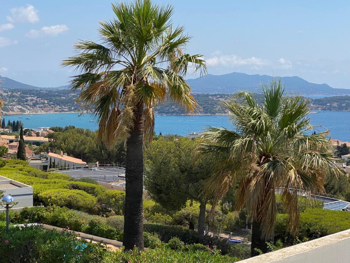 Superbe T2 44M2 - Grande Terrasse Vue Mer Panoramique Exceptionnelle Piscine - Parking Bandol Exteriér fotografie