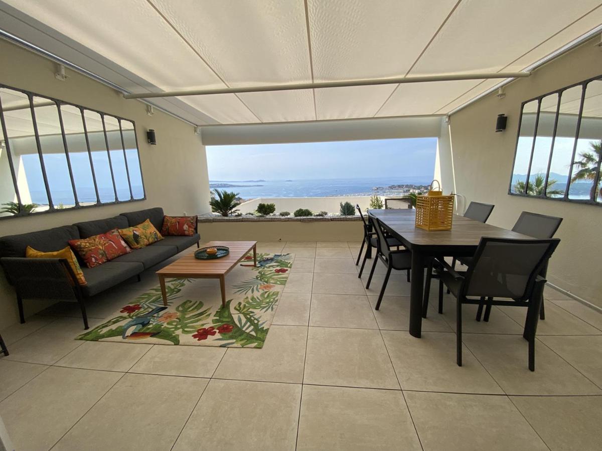Superbe T2 44M2 - Grande Terrasse Vue Mer Panoramique Exceptionnelle Piscine - Parking Bandol Exteriér fotografie